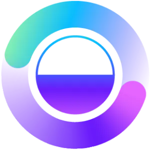 Circled logo with gradient